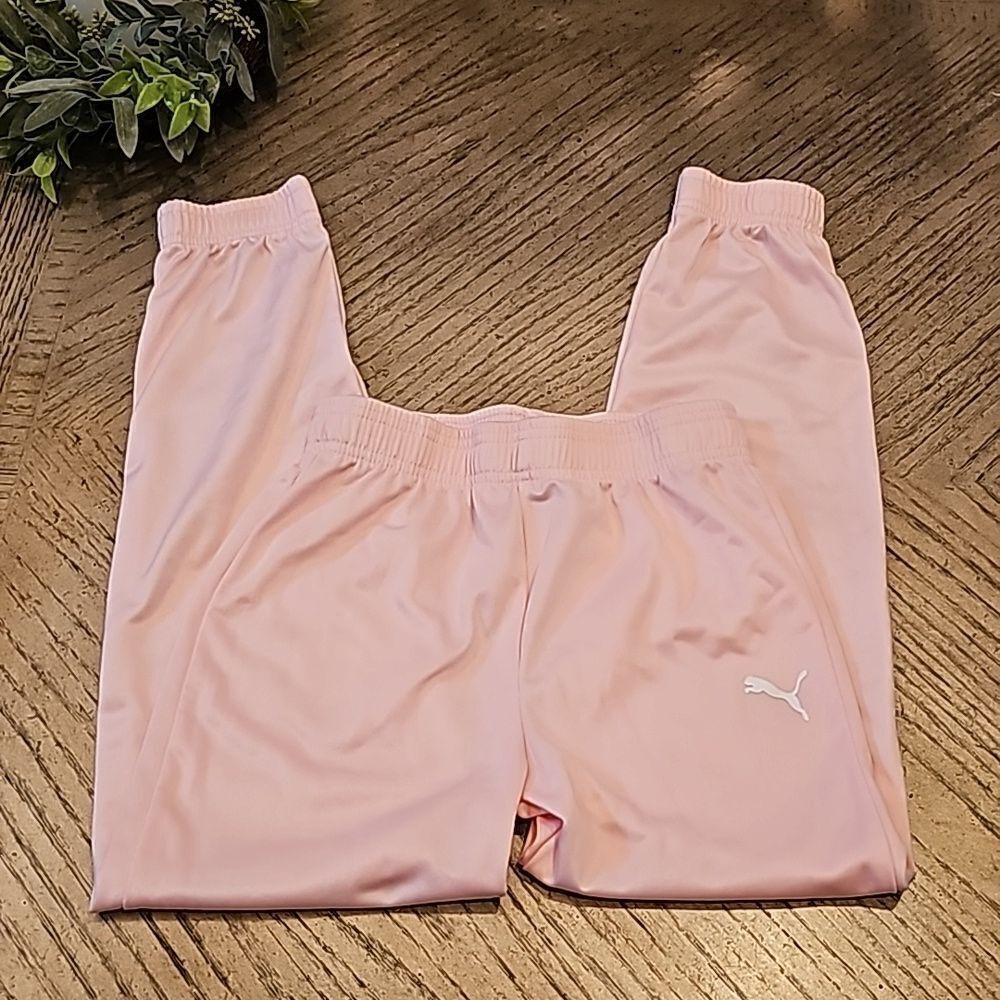 Pink puma track pant joggers size 8-10 M excellent condition